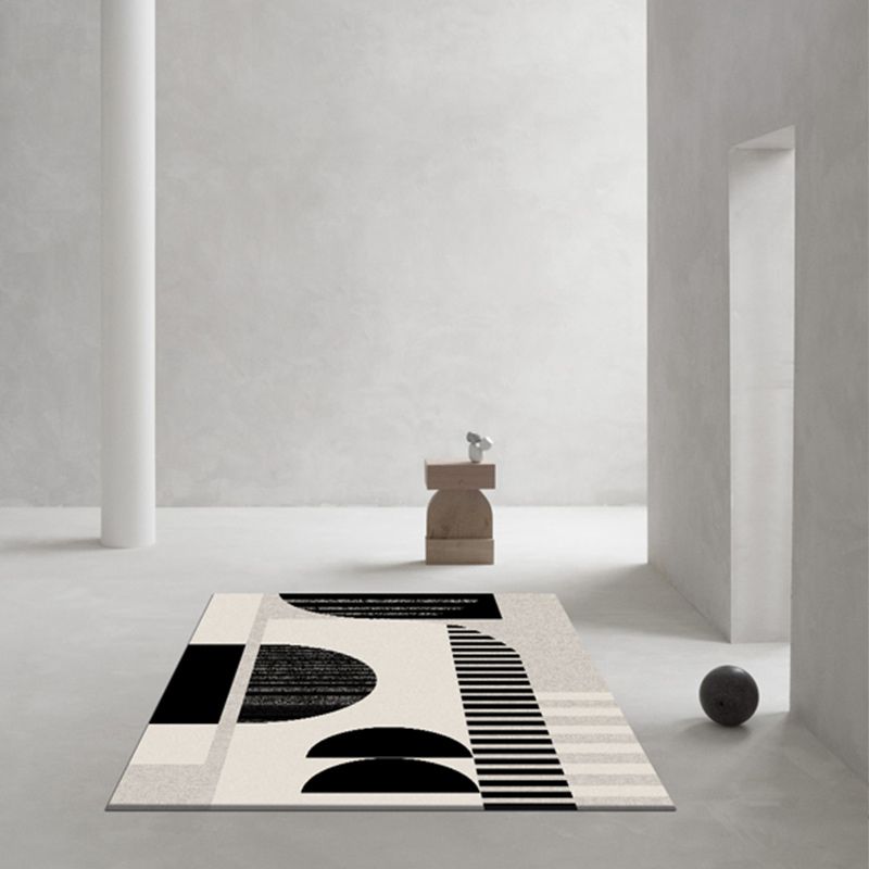 Casual Graphic Printed Rug Polyester Carpet Stain Resistant Area Rug for Home Decoration