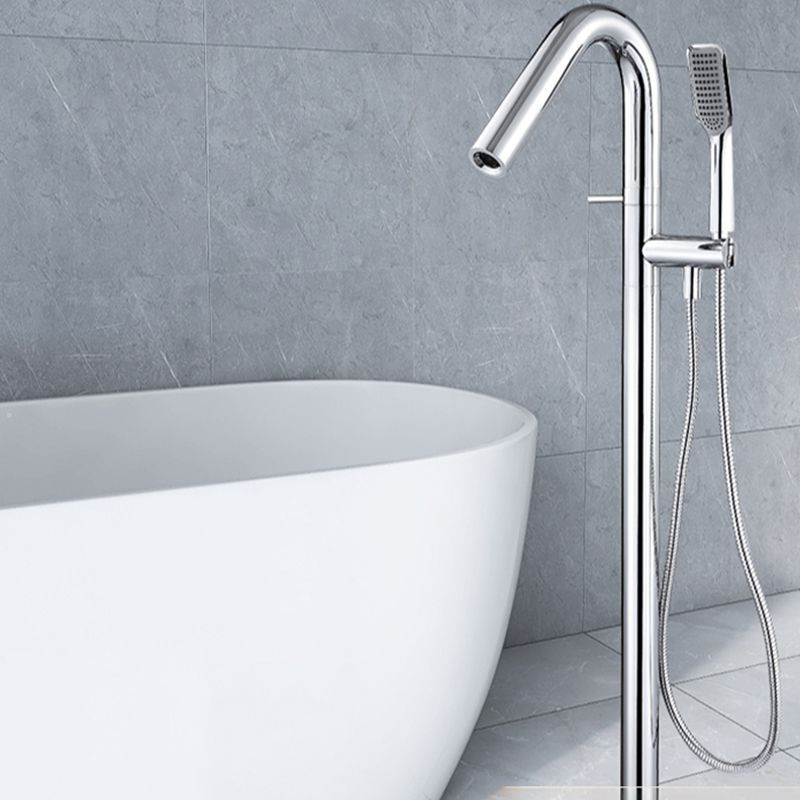 Floor Standing Faucet Bathroom Handheld Shower Head Bathtub Faucet