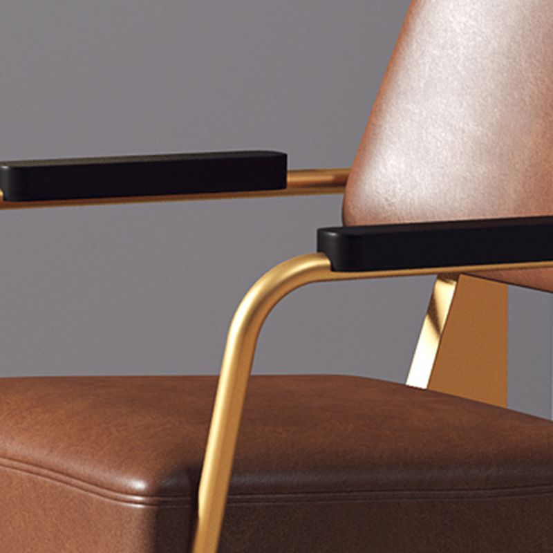 Chaise de salle à manger en métal rembourrée à dossier ouvert de chaise scandinave d'intérieur