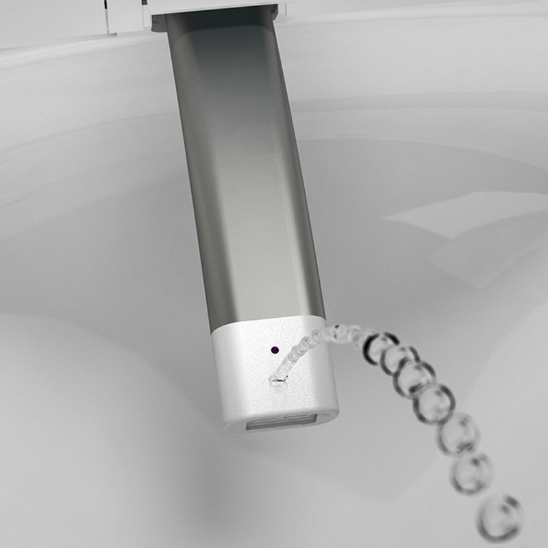 Contemporary Ceramic Flush Toilet Floor Mount Toilet with Seat for Washroom