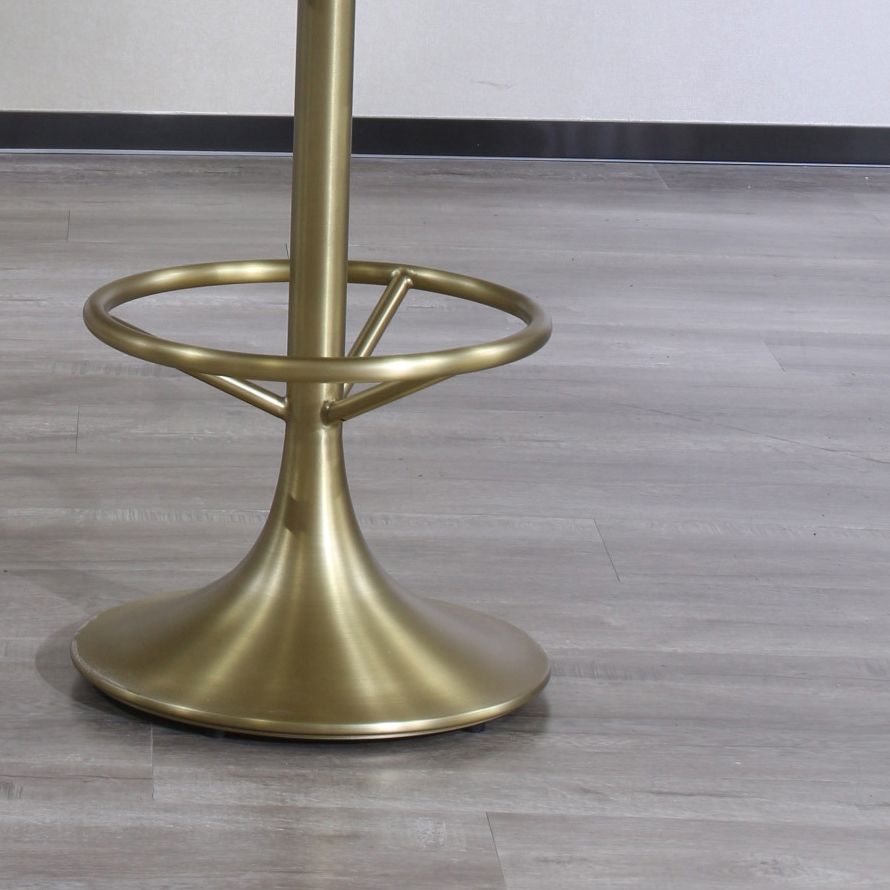 Glam Rotatable Bar Stool Faux Leather Counter Bar Stool for Home