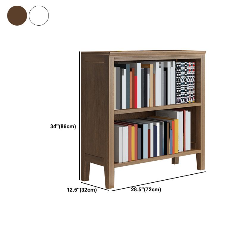 Solid Wood Rectangle Bookcase Nordic Style Storage Bookshelf