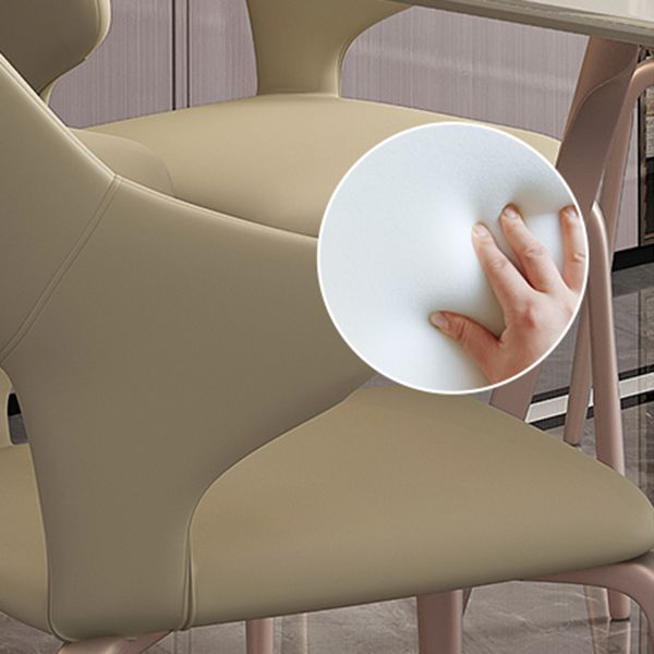 Modern Style 1/4/5/6/7 Pieces Dining Table Rectangle Stone Furniture in White