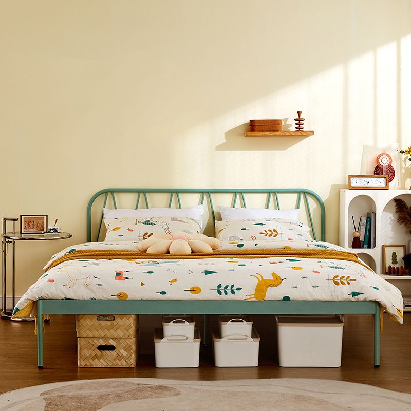 Glam Standard Bed Metal Open-Frame Bed with Custom Gold Legs