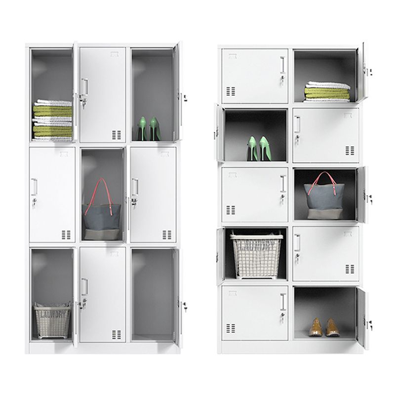 Steel Storage Cabinet for Bathroom Contemporary Cabinet with Hinged Door