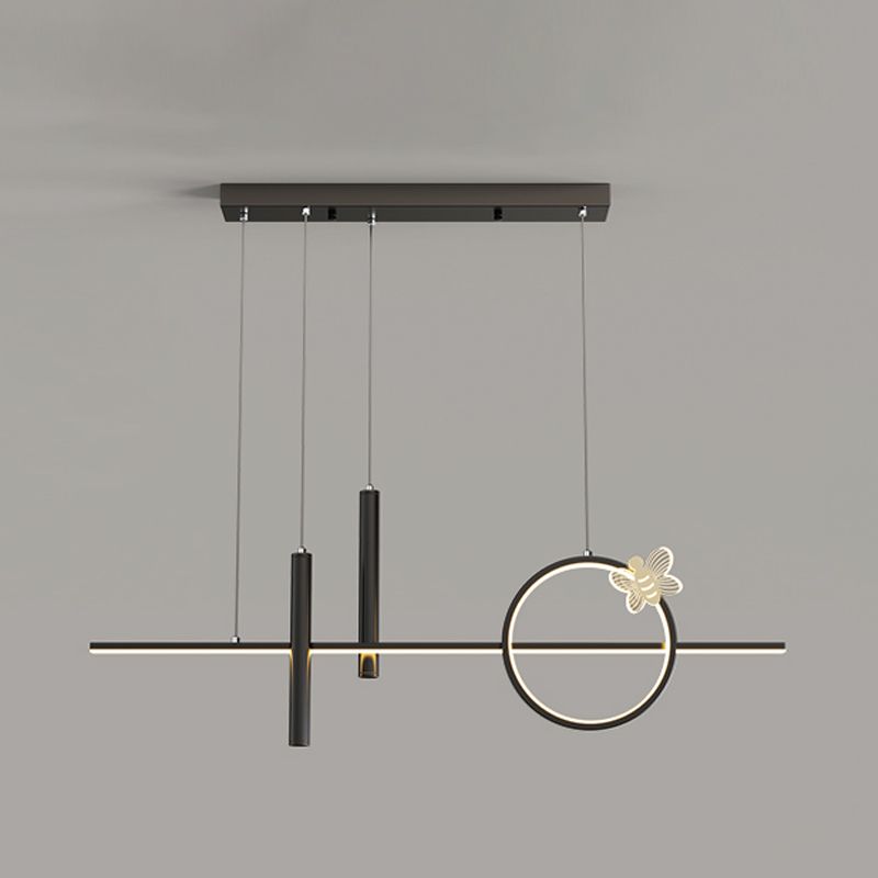 Linear Chandeliers Island Lamps Contemporary Kitchen Islands Lighting with Metal Shade