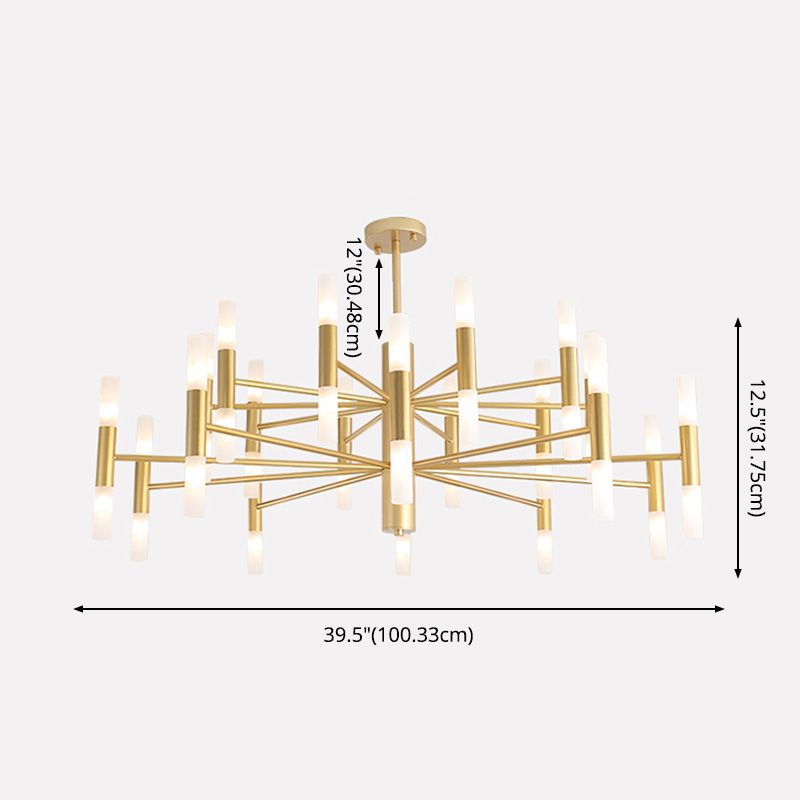 Postmoderne Chandelier Gol Suspension Pendentif Light pour le salon chambre à manger chambre