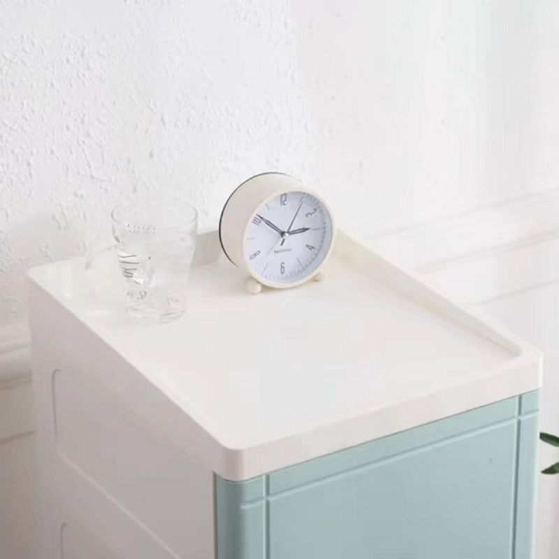 37.4" H Nightstand Plastic Night Table with 1 Door and 2/3-Drawer