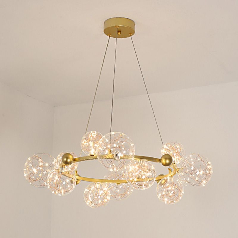 Lámpara colgante de estilo contemporáneo de araña colgante de sputnik para dormitorio de sala de estar