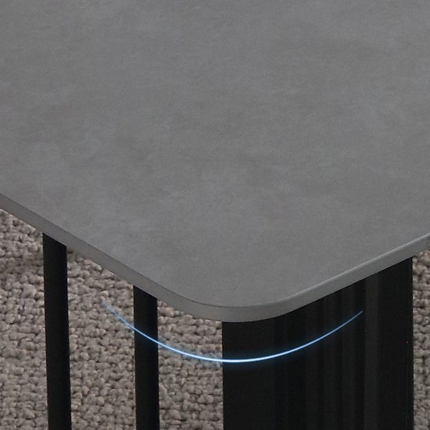 Industrial Grey Table for Restaurant Dining Table with Meal Base and 4 Legs