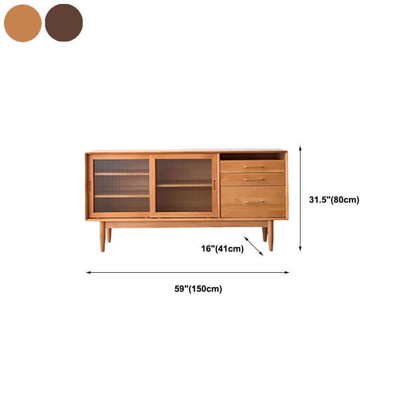 Contemporary Style Sideboard Solid Wood Sideboard for Dining Room