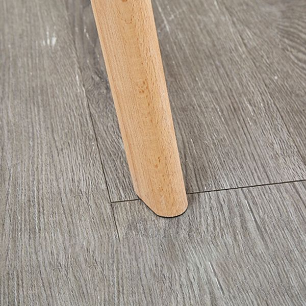 Scandinavian Leather Bedroom Side Chair Matte Finish Solid Back Dining Chair (Set of 4)