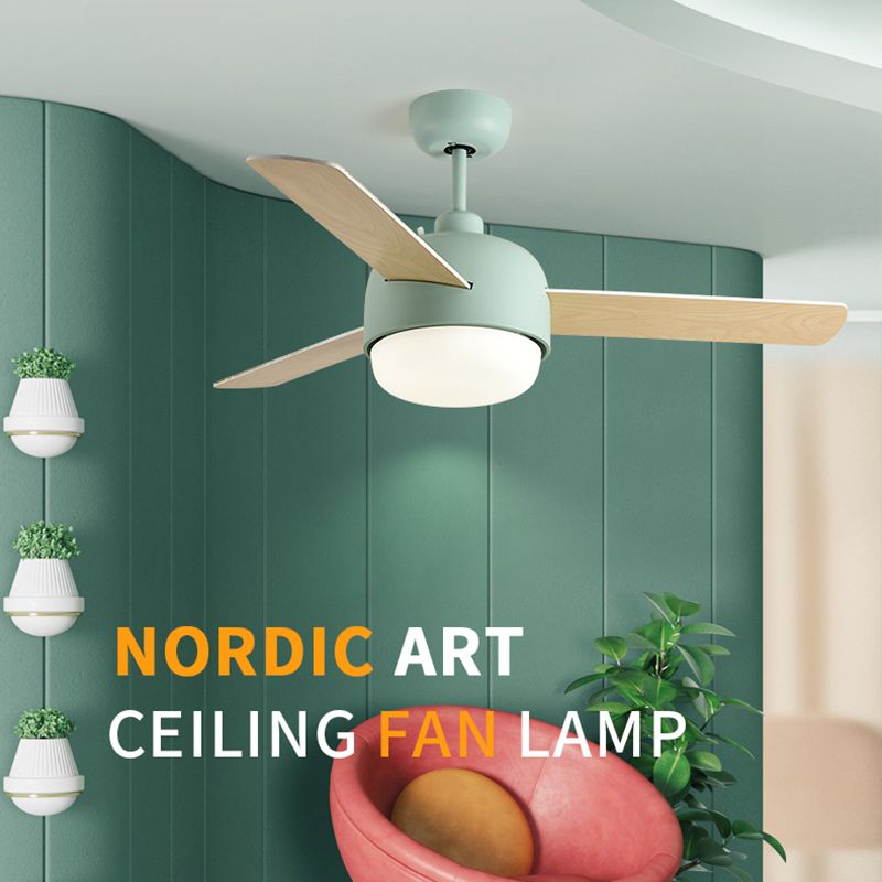 Metal Fan Shape Ceiling Fans Kid Style 1 Light Ceiling Mount Fan Fixture