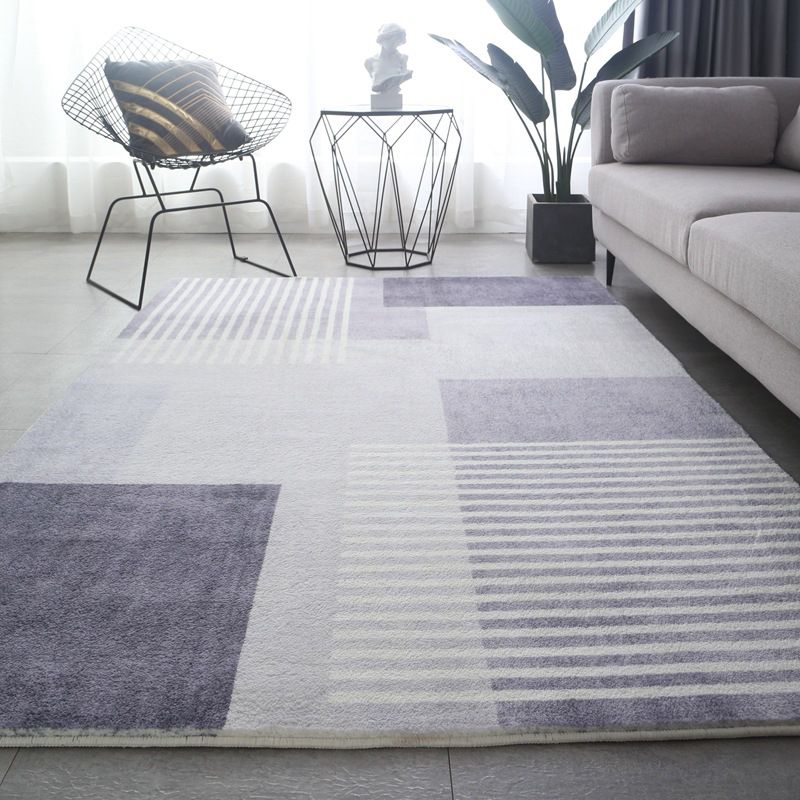 Lichtroze modern tapijten polyester kleur klontdapje niet-slip achterste tapijt voor woningdecoratie