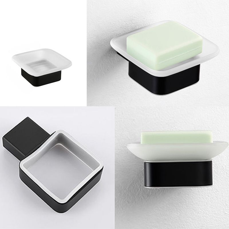 Traditional Bathroom Accessories Hardware Set in Black Metal