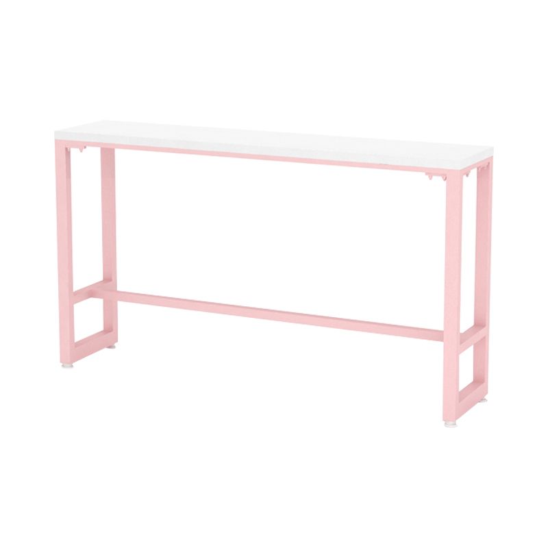 Modern 1/5 Pieces Bar Table Set Rectangle Stone Counter Table with High Stools