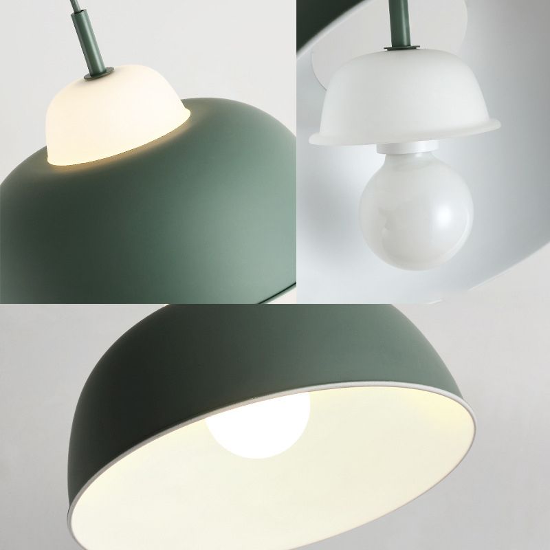 1 Glühbirnen -Esszimmer Deckenleichter moderner Stil Anhängerlampe mit Kürbismetallschatten