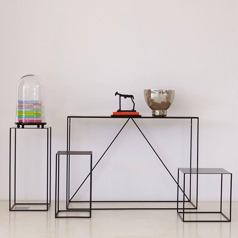 Square Metal Table Frame Base Design Medieval Modern Style Side Table
