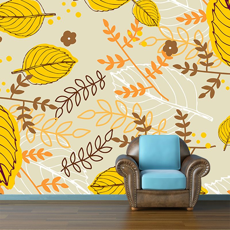 Environment Friendly Murals Tropical Style Leaves Murals for Decoration