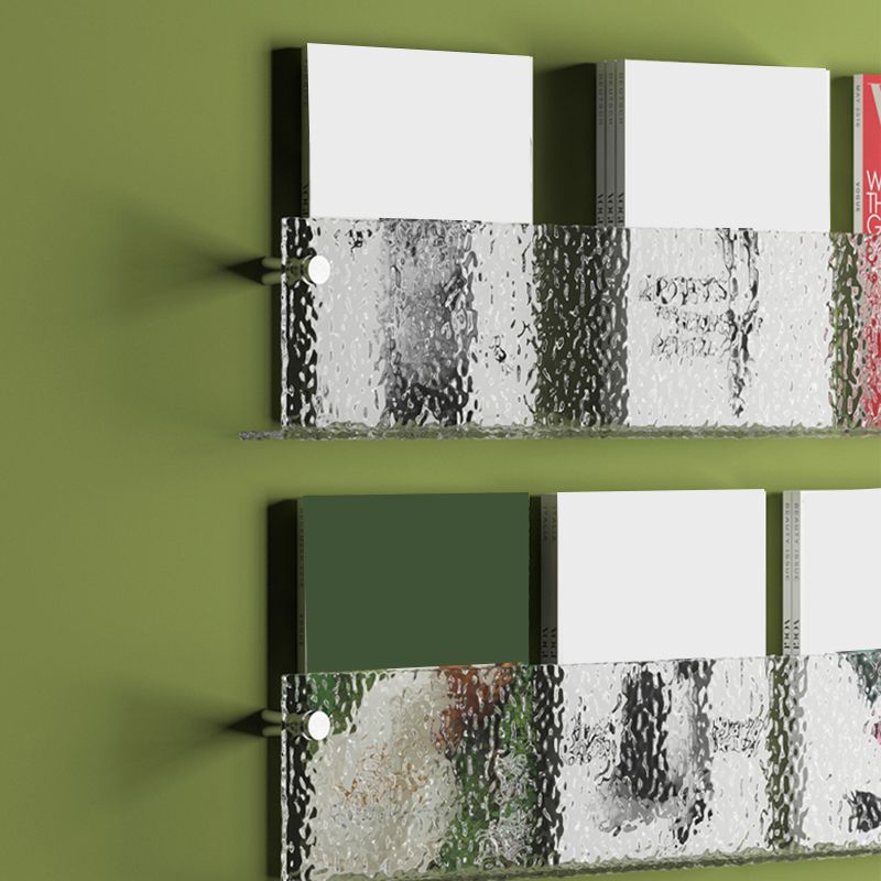 Floating Clear Plastic/Acrylic Bookcase Urban Wall Mounted Shelf