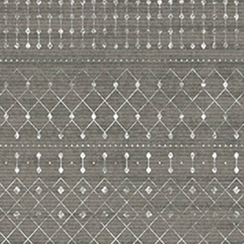 Navy Morocco Rug Polyester Print Indoor Rug Non-Slip Backing Rug for Drawing Room