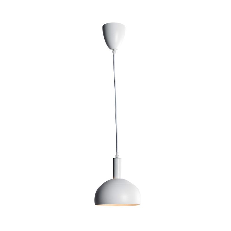 Dome Iron Down Lighting Modern Nordic Style 1 Restaurant léger suspendu suspendu en blanc