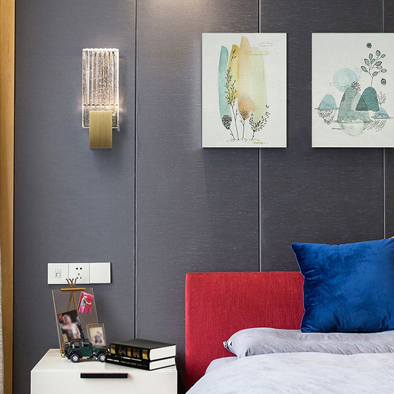 Postmodern Crystal Wall Sconce Golden Wall Mounted Lights Fixture for Bedroom