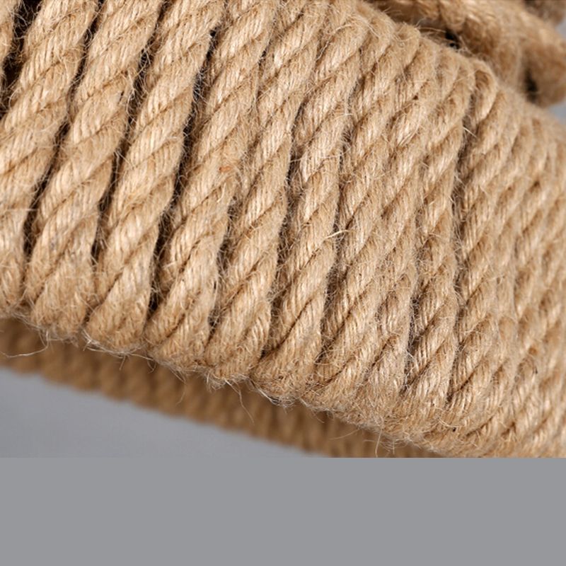 Beige schaduw hanglamp verlichting armatuur magazijnstijl touw 1-licht restaurantophanging licht