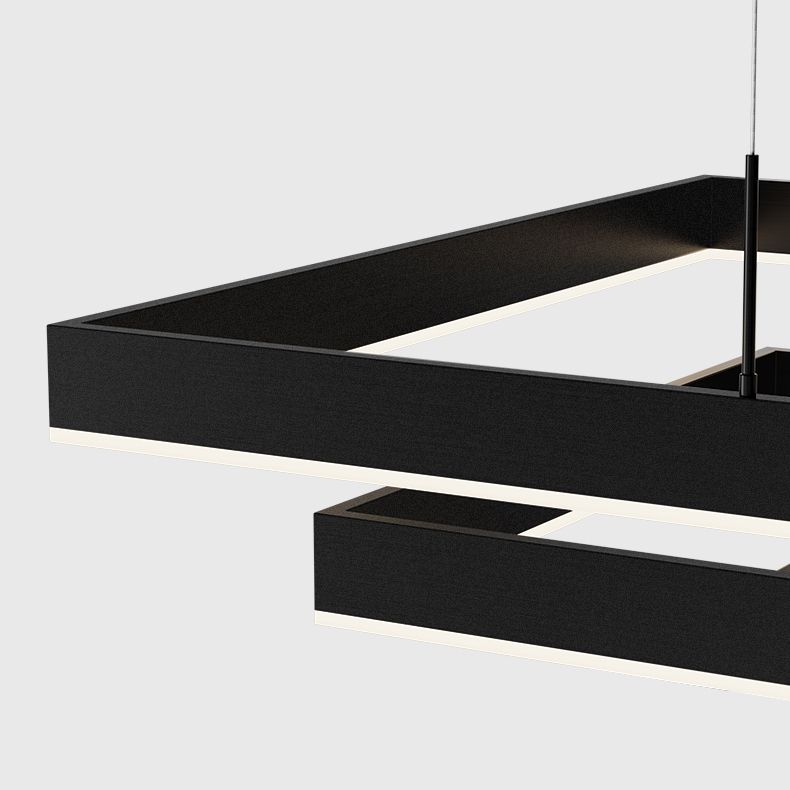 Lampadari a LED moderni a più quadrati lampadario del lampadario lampadario in metallo