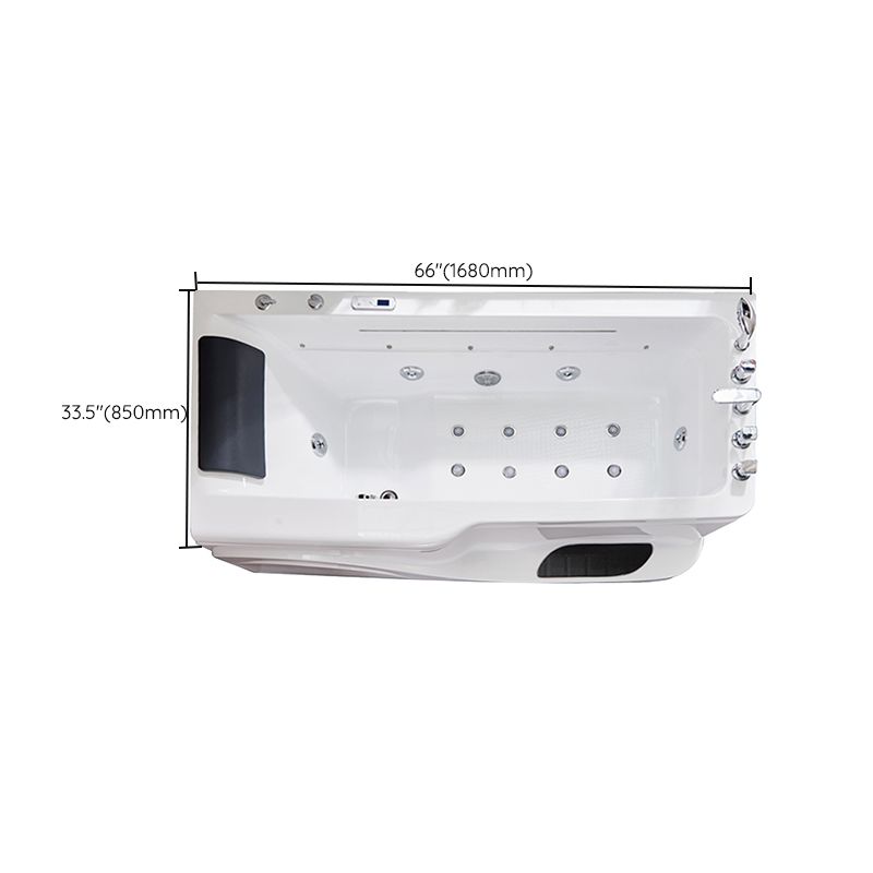 Contemporary Rectangle Bathtub Acrylic Air /Whirlpool/Soaking Bathtub