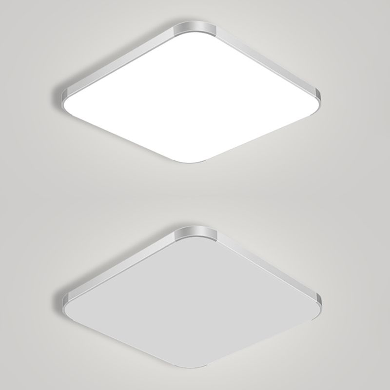 Silver Ceiling Light Fixture Modernism LED Flush Mount for Bedroom