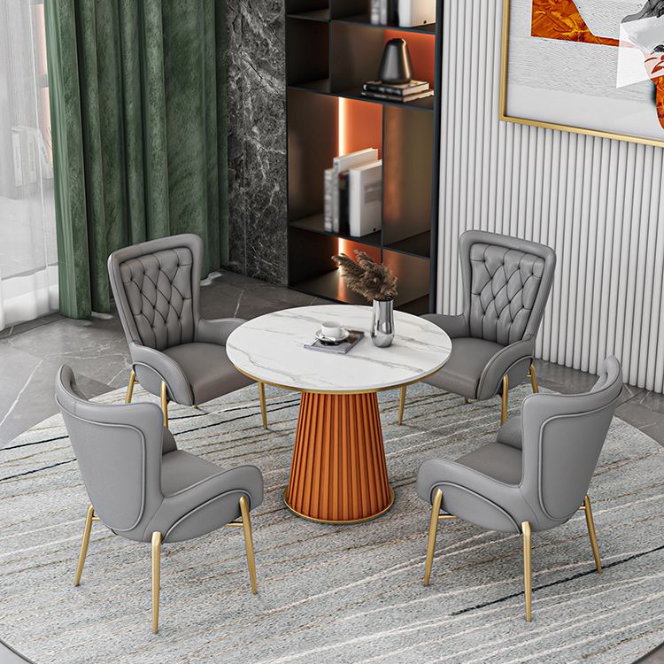 Metall traditionelle Luxus runde Innentisch Sintered Stone Tisch für Küche und Esszimmer