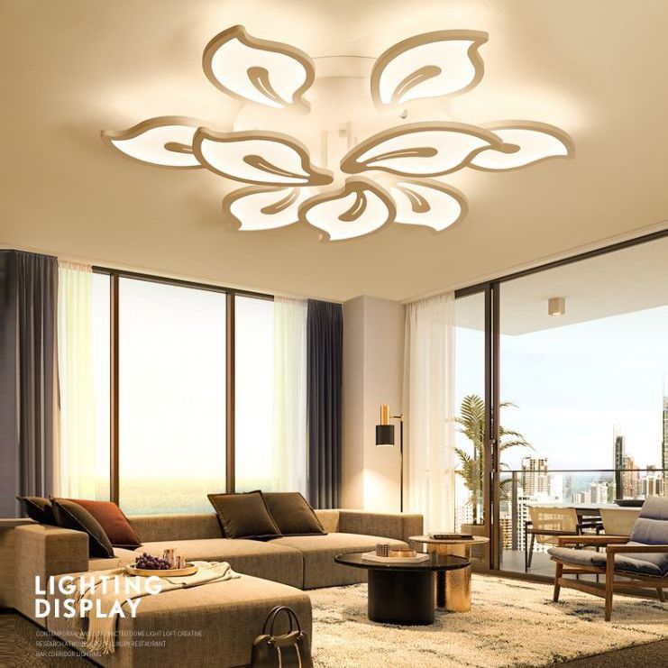 Le plafonnier semi-encastré moderne a mené des lumières menées au plafond semi-encastrées acryliques multi-têtes