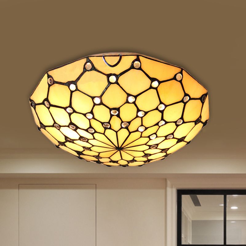 Plafonnier en verre teinté pour Loft rustique, 2 ampoules, plafonnier en Beige pour chambre à coucher