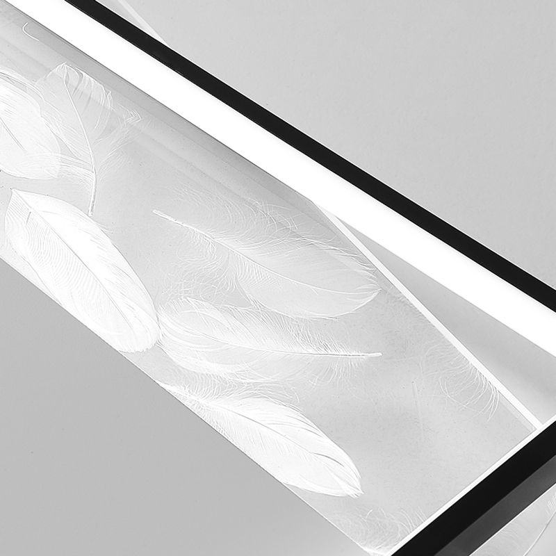 LED Flush Light New Modern Aluminum Rectangular Ceiling Mount Lamp for Living Room