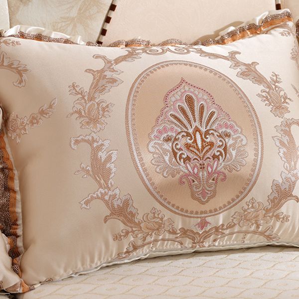 70" Wide French Country Sectional Sofa Fabric Sleeper Sectional