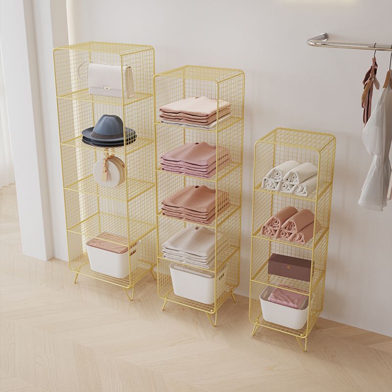 Glam Shelf Bookcase Closed Back Metal Book Shelf for Home Office