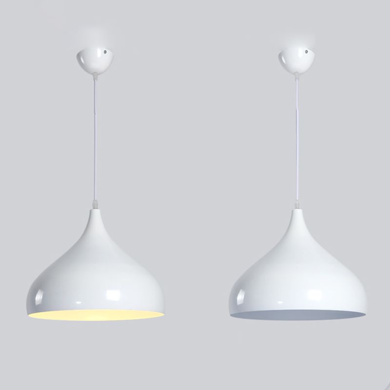 Metal Bowl Shape Hanging Lights Modern Macaron Style 1 Light Hanging Mount Fixture