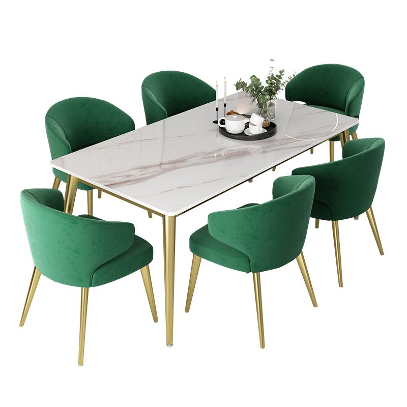 Glam Sintered Stone Dining Table Set 1/4/5/7 Pieces Dining Set