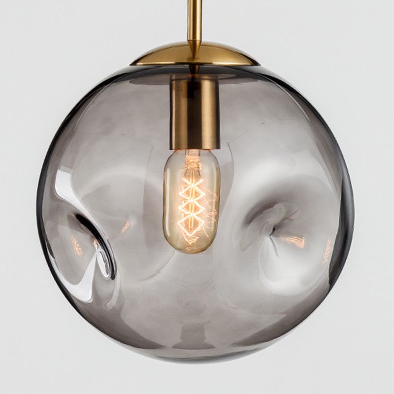 Plafond en verre transparent inégal Plafond Pendant Light Simplicité Contemporaine Mini lampe suspendue pour la cuisine du bar