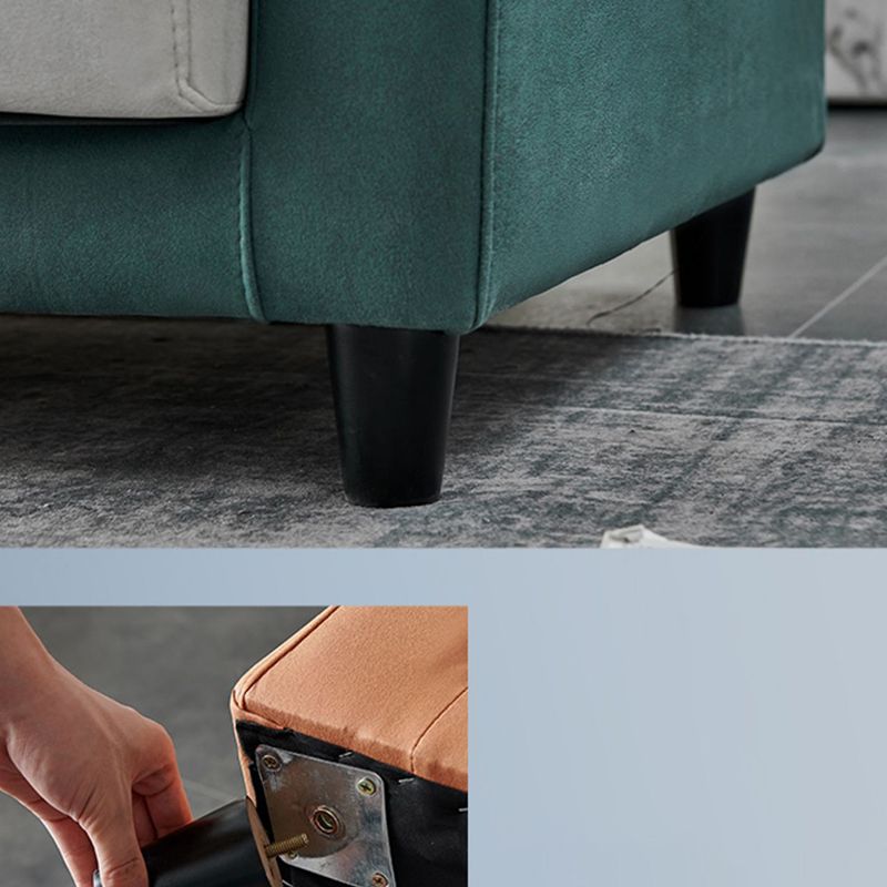 3 Seater 29.5" H Faux Leather Square Arm Sofa for Living Room