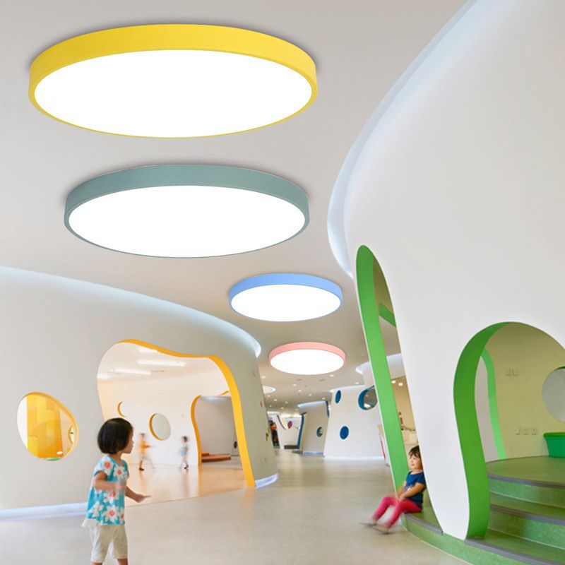 Abat-jour rond en métal encastré Llight Nordic Macarons Style 1 tête encastré