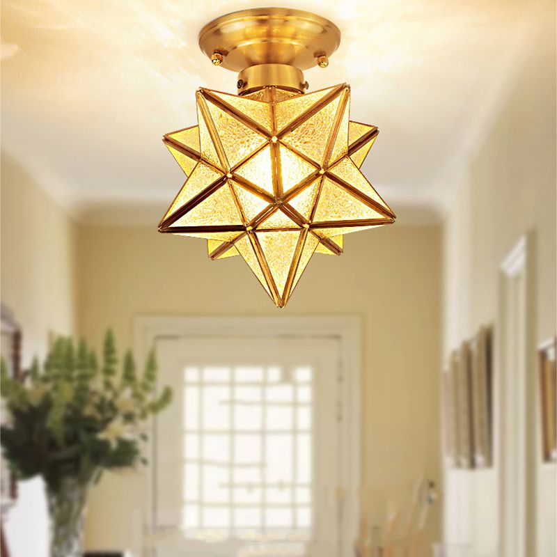 Modern Star Shape Flush Mount Light Fixtures 1 Light Flush Mount Ceiling Light