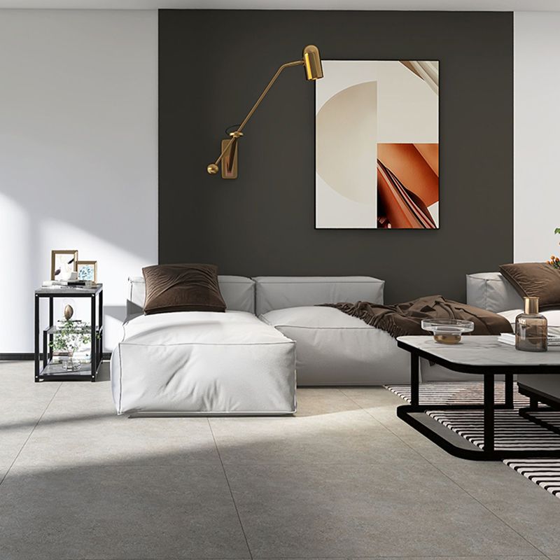 Industrial Rectangular Corner Table Metal Side End Snack Table