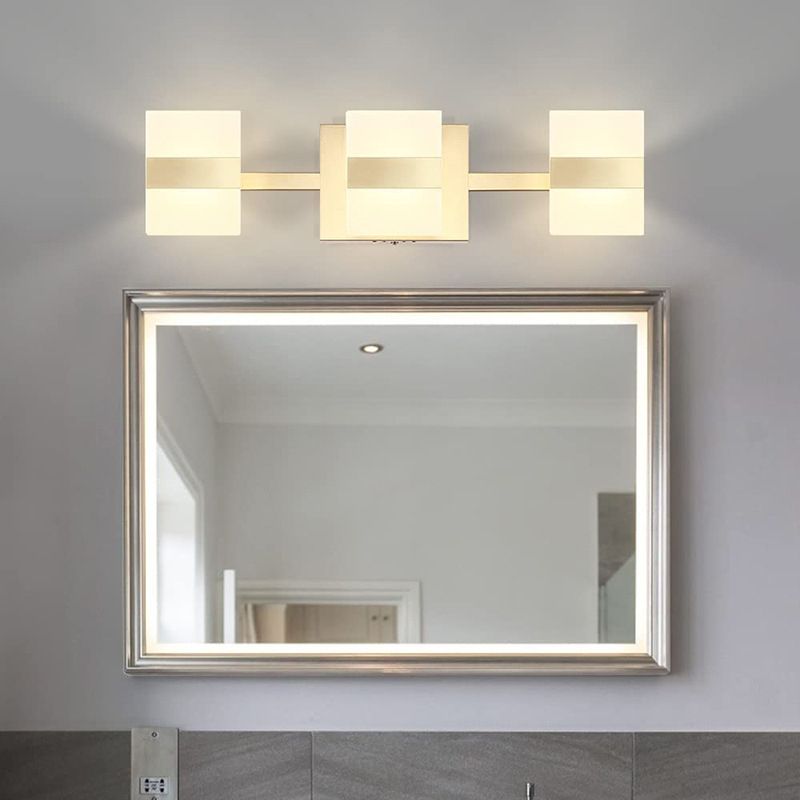 Geometric Wall Sconce Lighting Modern Metal Wall Light Fixture with Acrylic Shade