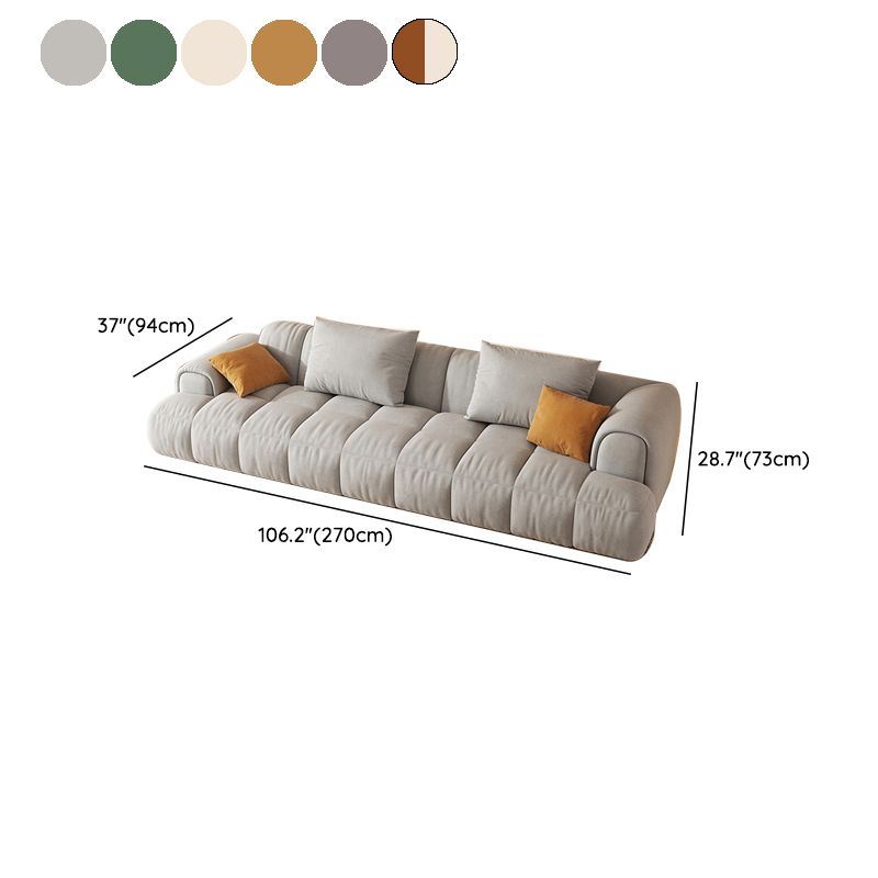 Scandinavian Recessed Arm Sofa 28.7" H Blocks Sofa with Pillows