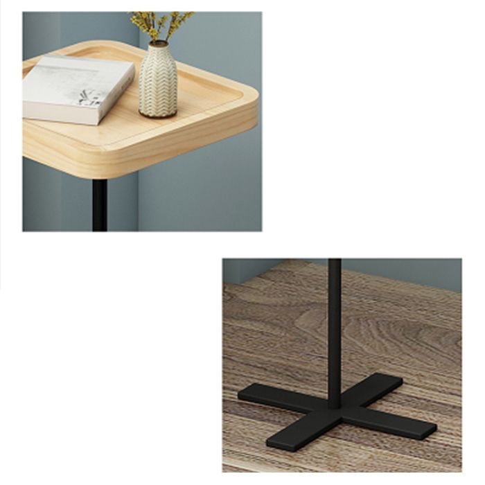 21.65" Tall Contemporary Style Side End Table Pedestal Round Sofa Side Accent Table