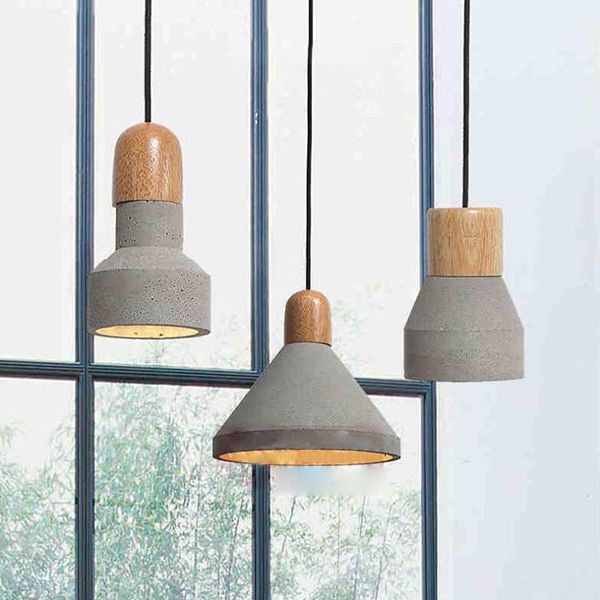 Grey Cement Pendant Light Modernist Suspension Pendant for Bedroom Foyer
