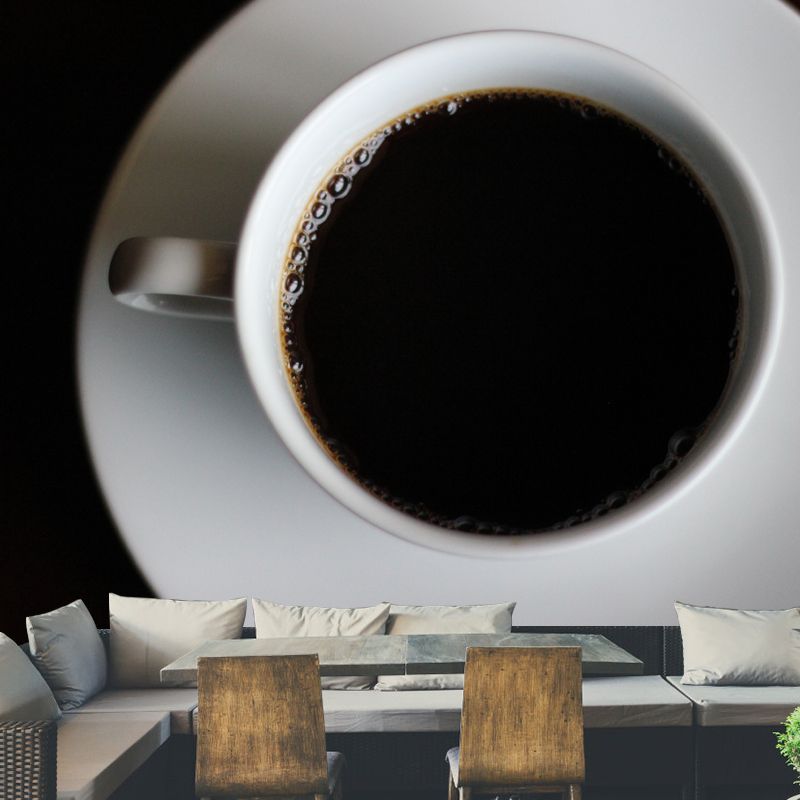 Coffee Mural Environment Friendly Wall Covering for Coffee Shop, Waterproofing