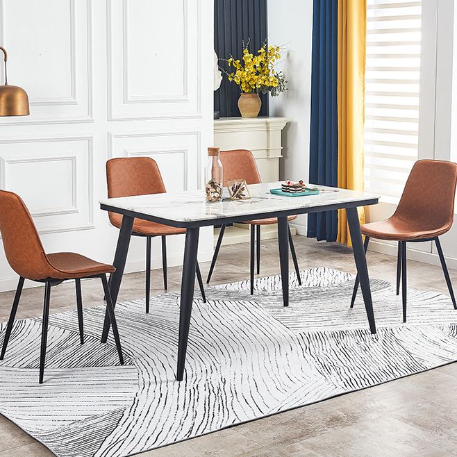 Sedie da cucina in stile moderno sedia da pranzo a bracciole con gambe metalliche